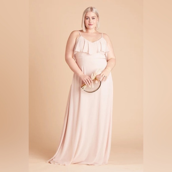 NWT Birdy Grey Jane Convertible Dress in Chiffon Pale Blush - Picture 1 of 7